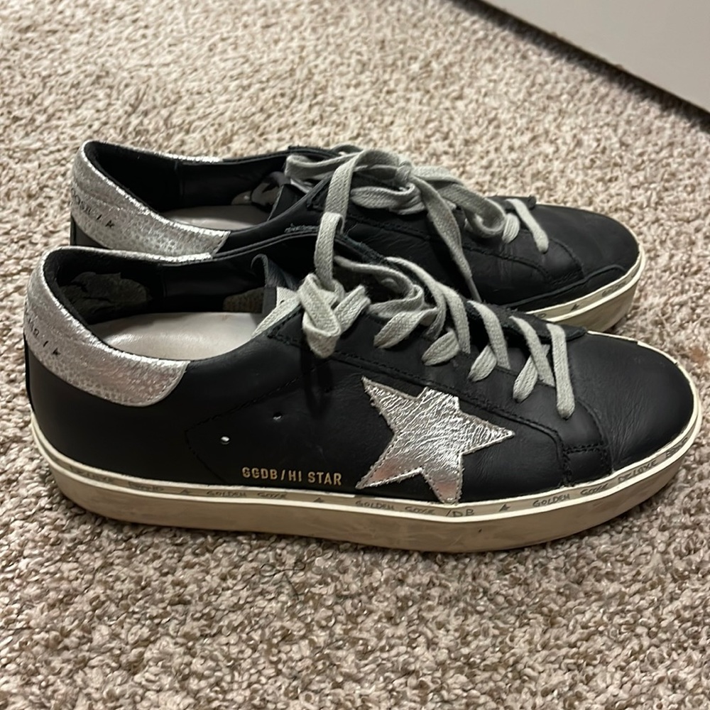 Golden Goose Hi Star Black Sneakers Women EU sz 38 US sz 8